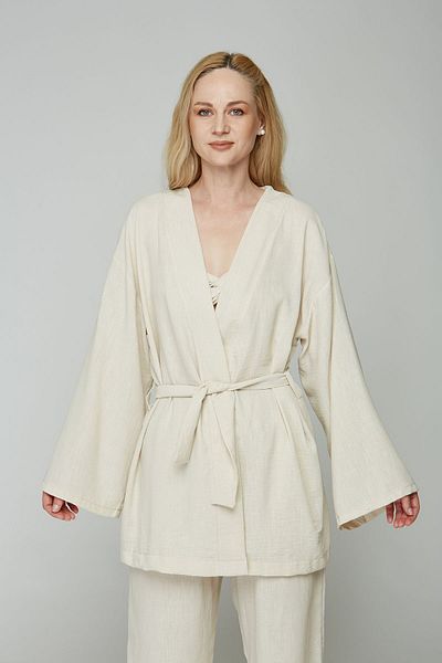 estewoman Linen Kimono and Caftan Set