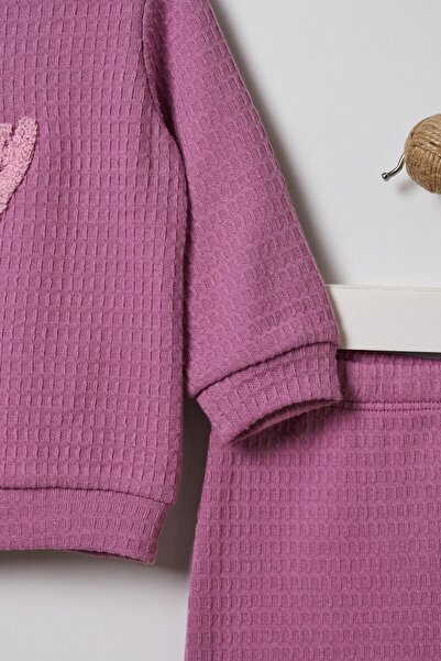 Minipodyum Mevsimlik Uzun Kollu %100 Pamuk Kız Bebek Çıtçıtlı Body Alt Üst İkili Taytlı Takım