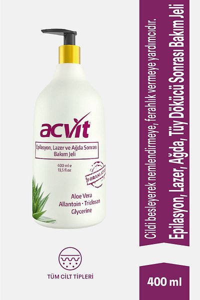 Acvit After Hair Removal, Laser, Waxing and Hair Removal Care and Refreshing Gel - 400 ml