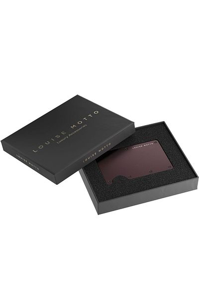Louise Motto Cardx - Portofel și suport pentru carduri de nouă generație Burano Clips - Portofel minimalist din metal - Protecție RFID (MARO)
