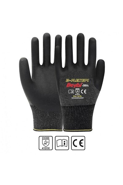 Beybi B-Flex134 Lycra Nitrile Gloves 12 Pairs Size 9