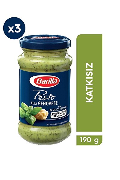 Barilla Barillia Fesleğenli Pesto (PESTO GENOVESE) Makarna Sosu 190 G. 3'lü