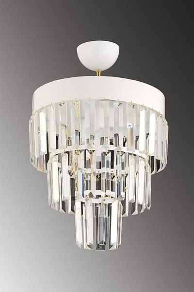 KARDELEN AYDINLATMA AVİZE Paris 3-Tier White Crystal Stone Modern Chandelier of 30'