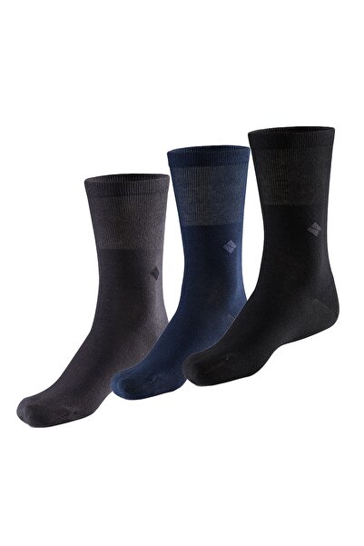 Bonny Silver Koku Yapmayan Soket Erkek Karışık Gümüş Çorap 3'lü Paket