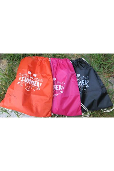 rosa bianca Rucsac impermeabil Missi Black Summer Slogan