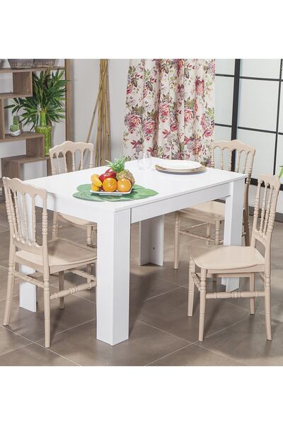 MOBETTO Home Arda Masa / Miray Sandalye Mutfak Masa Takımı - Cappucino