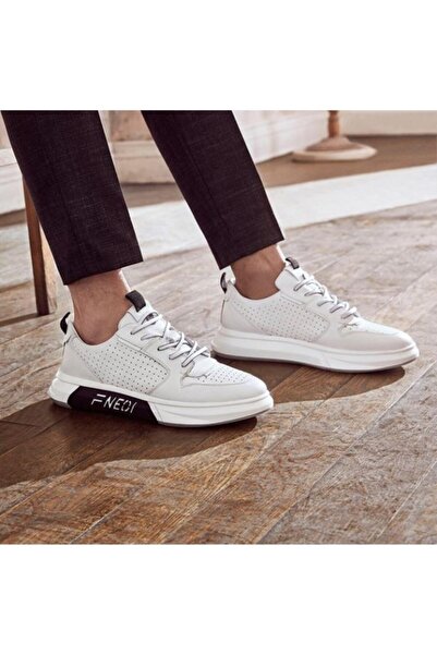 MARCOMEN Beyaz - 11241 Erkek Günlük Hakiki Deri Comfort Taban Sneaker Spor Ayakkabı