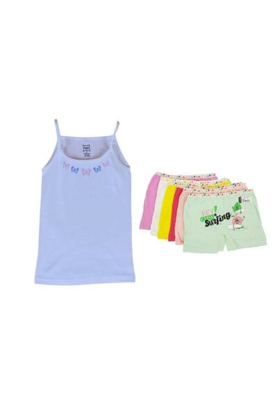 Muray طقم قميص داخلي وبوكسر بحبل العاطفة للفتيات مكون من قطعتين