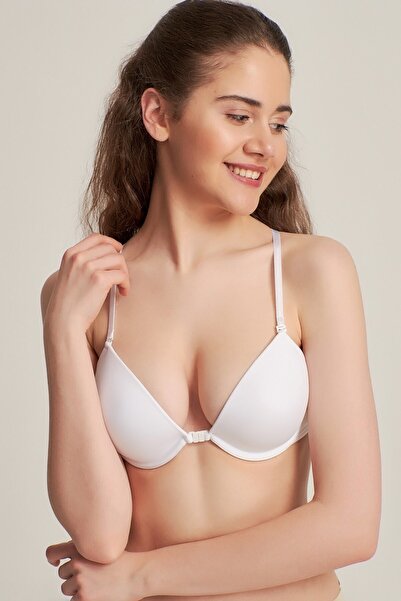 Pemilo Femeie 7101317   Sutien sport cu deschidere frontală alb