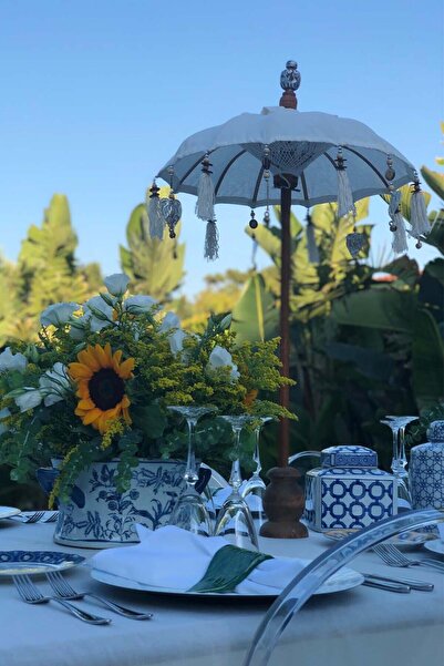 PRODİVA Dekoratif Bali Şemsiyesi 80 Cm Krem