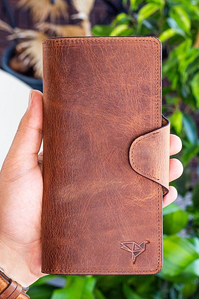 Vianel New York Πορτοφόλι Unisex Portfolio Axel Crazy Leather Tan