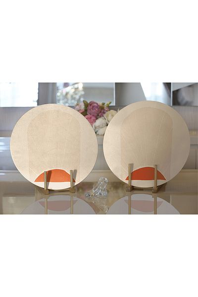 Realhomes 2-Piece Artistic Sunrise Design Digital Printed Modern Round Plate & Placemat