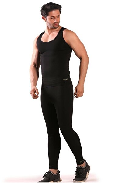 lovebox Ανδρική φόρμα θερμικού κορσέ με μαύρη πολυμερή επίστρωση αδυνατίσματος για καύση λίπους