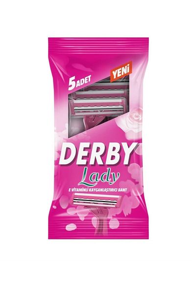 Derby Lady Shaving Razor 5 Pieces Bag 2 Blades with Movable Head
