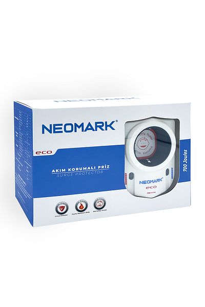 NEOMARK مقبس صديق للبيئة محمي من زيادة التيار 700 جول 250 فولت