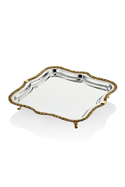 LAMEDORE Black Pearl Halat Desenlı Tepsı 33x33x5 Cm (4)