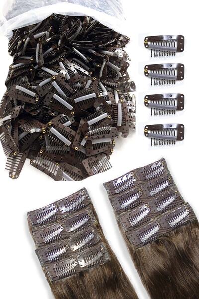 PRODİVA Cleme de fixare maro 65 bucăți