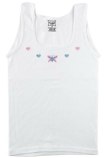 Muray Girl's Tutku Wide Strap Undershirt and Back Printed Panties Set of 6
