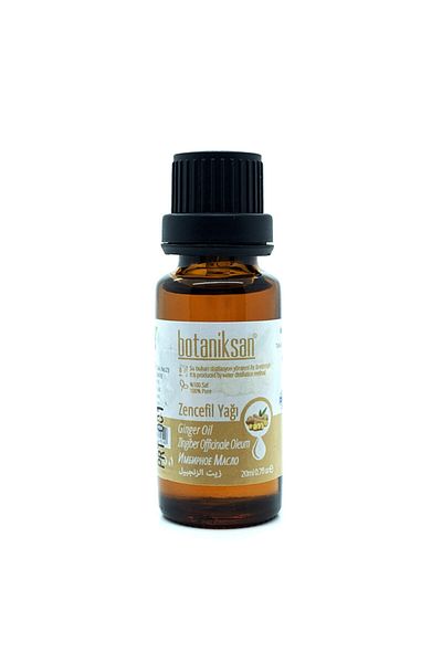 botaniksan Ginger Oil 20ml - Distillation, Pure, Natural, No Additives