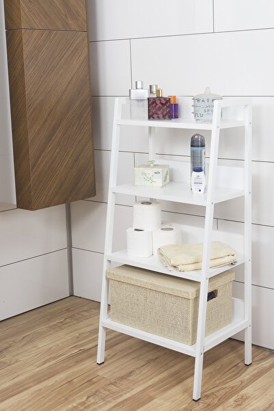 Milonsa Metal 4 Raflı Banyo Mutfak Düzenleyici Raf Çok Amaçlı Beyaz Malzeme D...