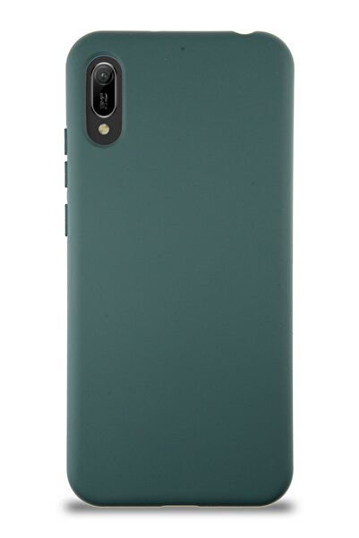 CaseArt Huawei Y6 2019 Kapak Içi Kadife Lansman Silikon Kılıf - Yeşil