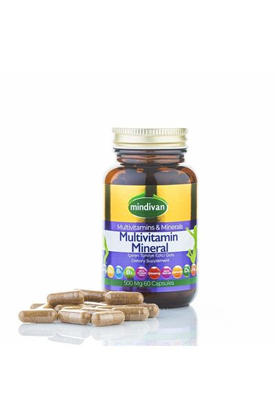 Mindivan 60 Capsules MagnesiumCB3 B1 RedGinsengD3 Black ElderberryBetaGlucanMultivitaminMineral Capsule