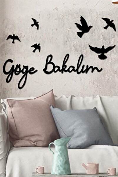 evdeucuz Ahşap Dekoratif Duvar Tablosu Göğe Bakalım Dekoratif Duvar Tablosu