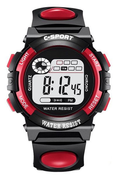 Black Point Junior Girl / Boy's Wristwatch, Digital Red Children's Calendar Wristwatch