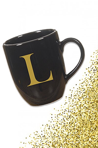 Vivas Black Mug with letter L HKSL101