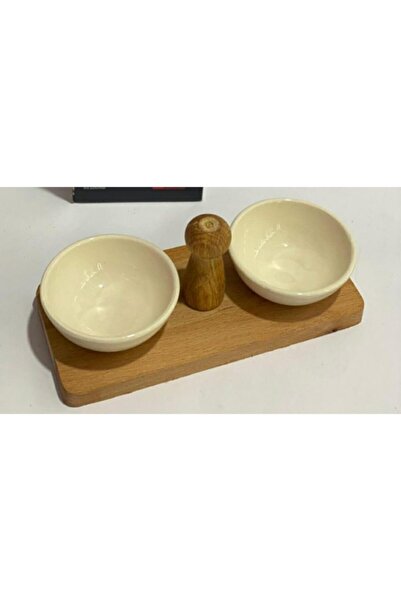 HİFA Doğal Ahşap Sosluk Sunumluk 2'li