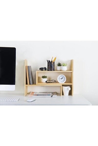 POSTOTTO Natürel Ahşap 2 Modül Banyo/mutfak Rafı - Kitaplık