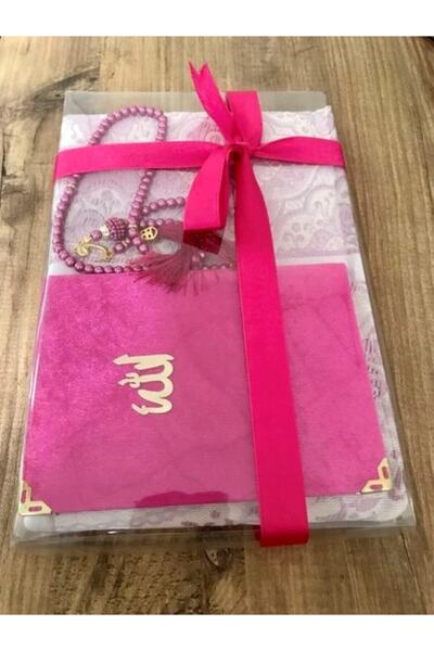 Çapa Home 3 Parça Seccade Seti 1 Tesbih 1 Seccade 1 Yasini Şerif Şeker Pembesi