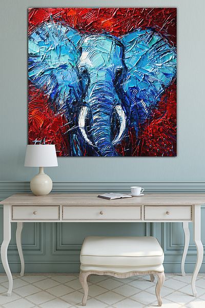 Morfil Sanat Atölyesi Elephant Animal Kingdom Decorativ Artistic Canvas Print