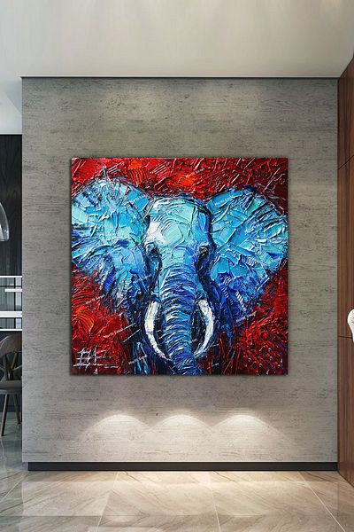 Morfil Sanat Atölyesi Elephant Animal Kingdom Decorativ Artistic Canvas Print
