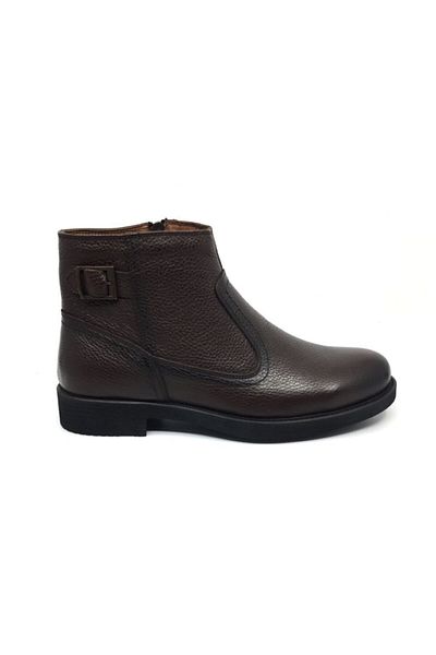 Taşpınar Ayakkabı 100% Leather Men's Fur Lined Winter Daily Comfortable Zippered Boots 40-46