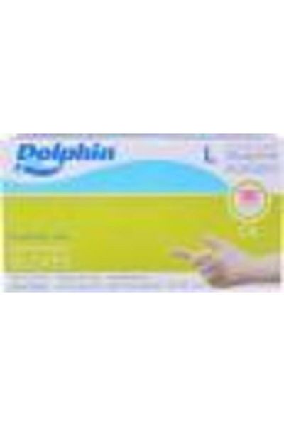 Dolphin Latex Powdered White Exam Gloves