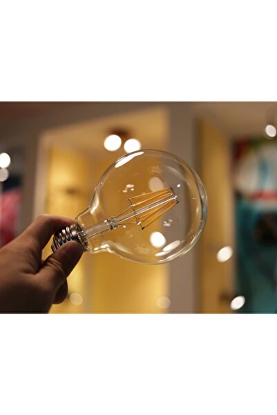 Cata Ct-4354 6w E27 G95 3200k Günışığı Glop Uzun Flament Led Rustik Ampul
