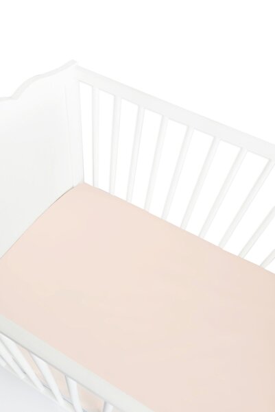 90x200 Montessori Single Elastic Sheet Powder/salmon