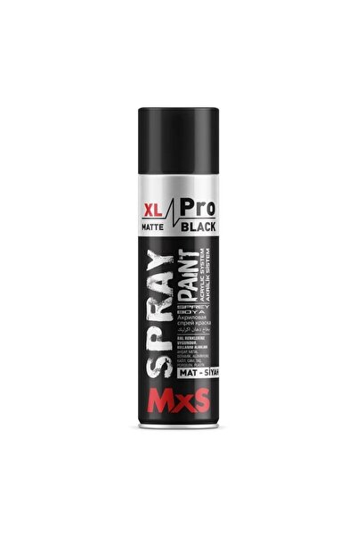 MxS Xl Pro Akrilik Sprey Boya Mat Siyah 500 Ml Ral 9005