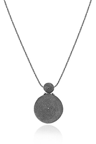 Aykat Telkari Oksitli Salyangoz Modeli Taşsız Telkari Gümüş Kolye Kadın Uc-200