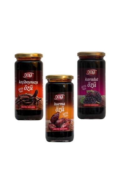 Öz Seti 3'lü, Keçiboynuzu Özü, Hurma Özü, Karadut Özü 640 G 3 Adet Glutensiz