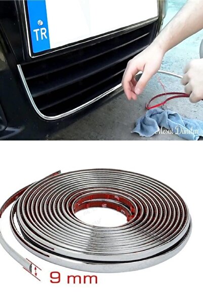 Sahler Tiger Marketing 3d Krom Dekoratif Nikelaj Şerit Çıta 9mm X 10 Metre