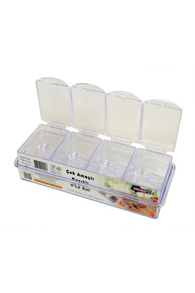 Monopol Spice Bowl with Spoon 4 Pieces