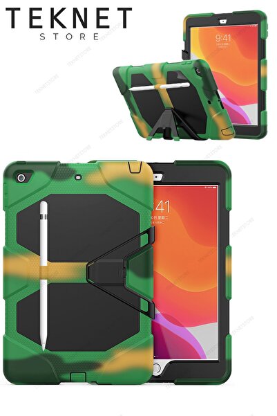 TEKNETSTORE حافظة ابل ايباد الجيل الخامس والسادس 2017 2018 9.7 بوصة حافظة من السيليكون مع واقي للشاشة
