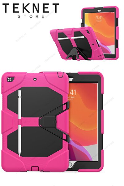 TEKNETSTORE حافظة ابل ايباد الجيل الخامس والسادس 2017 2018 9.7 بوصة حافظة من السيليكون مع واقي للشاشة