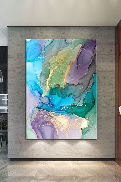 Morfil Sanat Atölyesi Dansul culorilor abstract artistic magnific pictură pe pânză 8 dimensiuni diferite