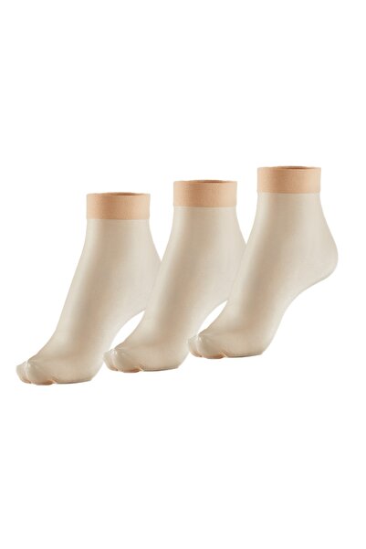Bonny Silver Odor-Free Socket Thin Nude Silver Socks Pack of 3
