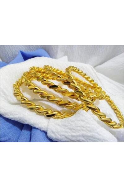 barisiva gold 22 Ayar Altın Kaplama Kadın 2 Telli Burma Bilezik Modeli Adet Fiyatıdır