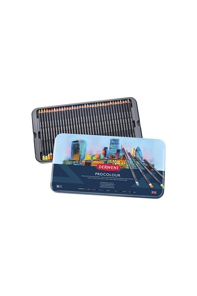 Derwent Procolour 36 Pieces Tin Box