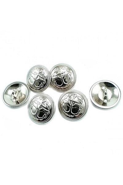 Şentürk aksesuar Anchor Patterned Footed Metal Button